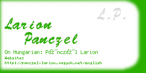 larion panczel business card